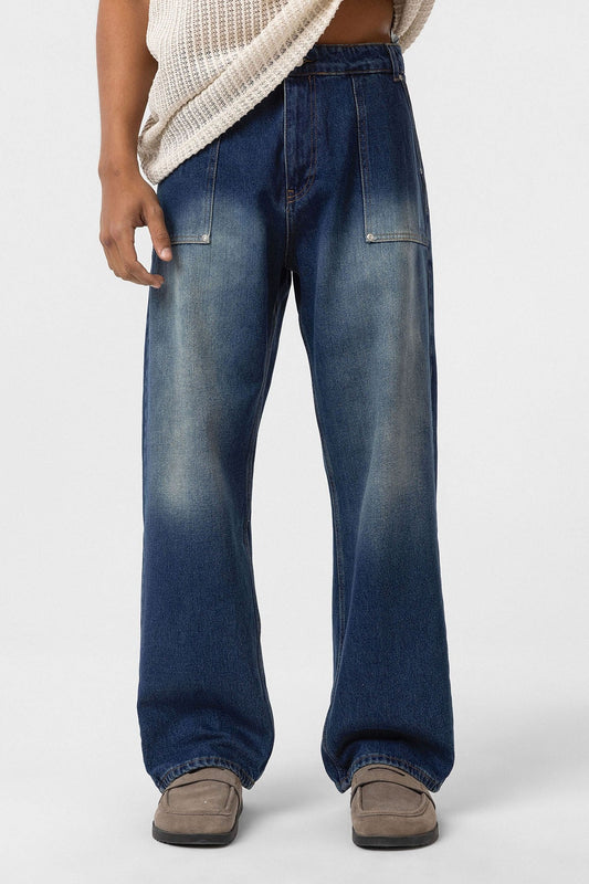 Cep Detaylı Baggy Fit Jean