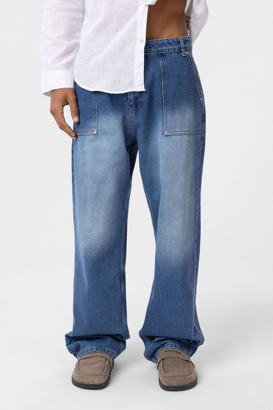 Cep Detaylı Baggy Fit Jean