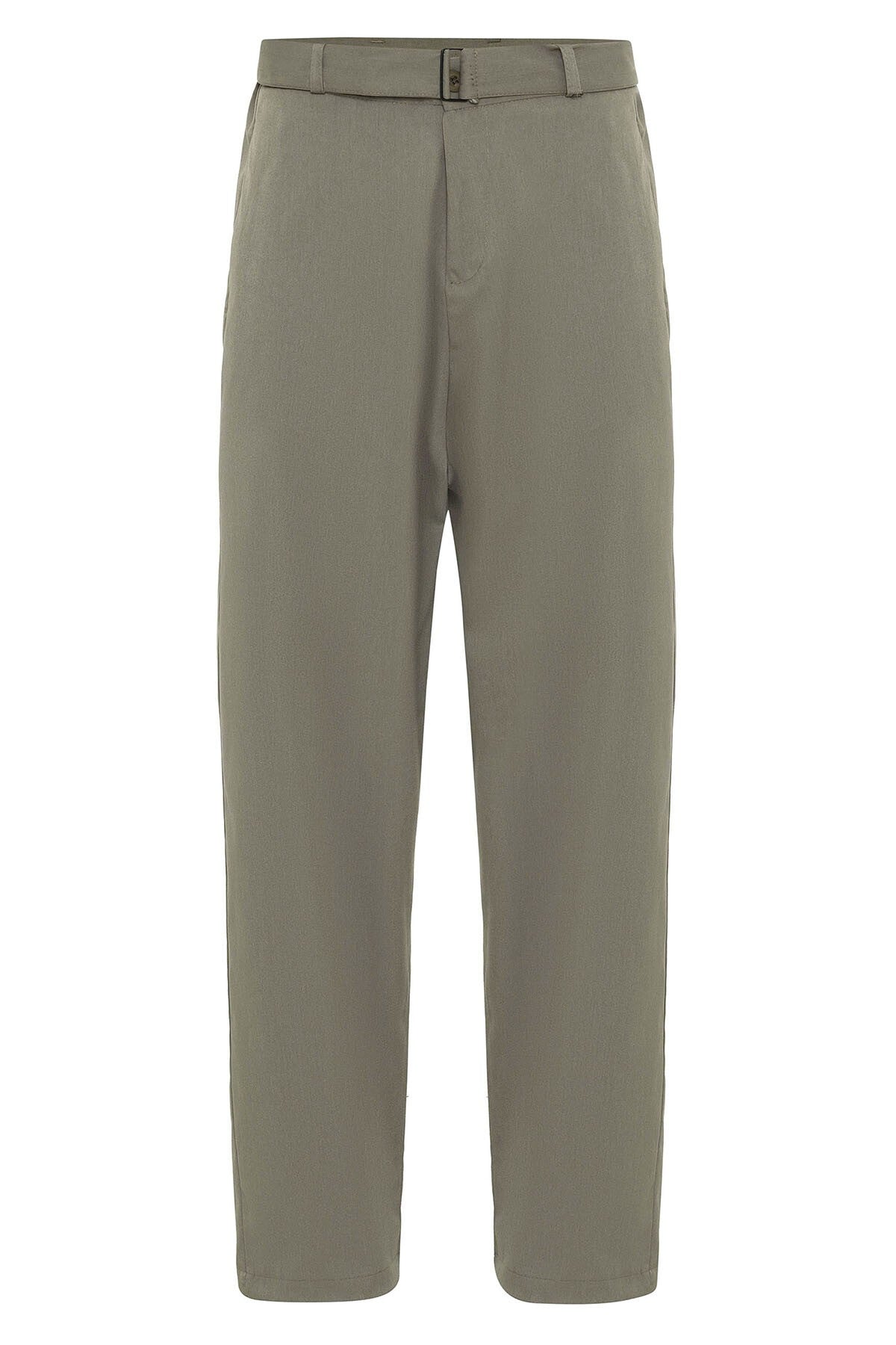 Kemerli Baggy Kumaş Pantolon