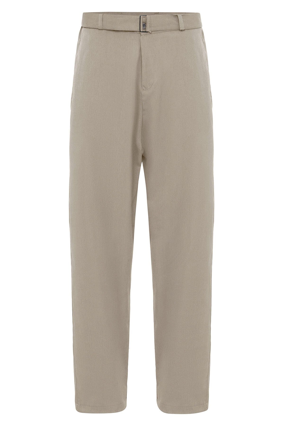 Kemerli Baggy Kumaş Pantolon