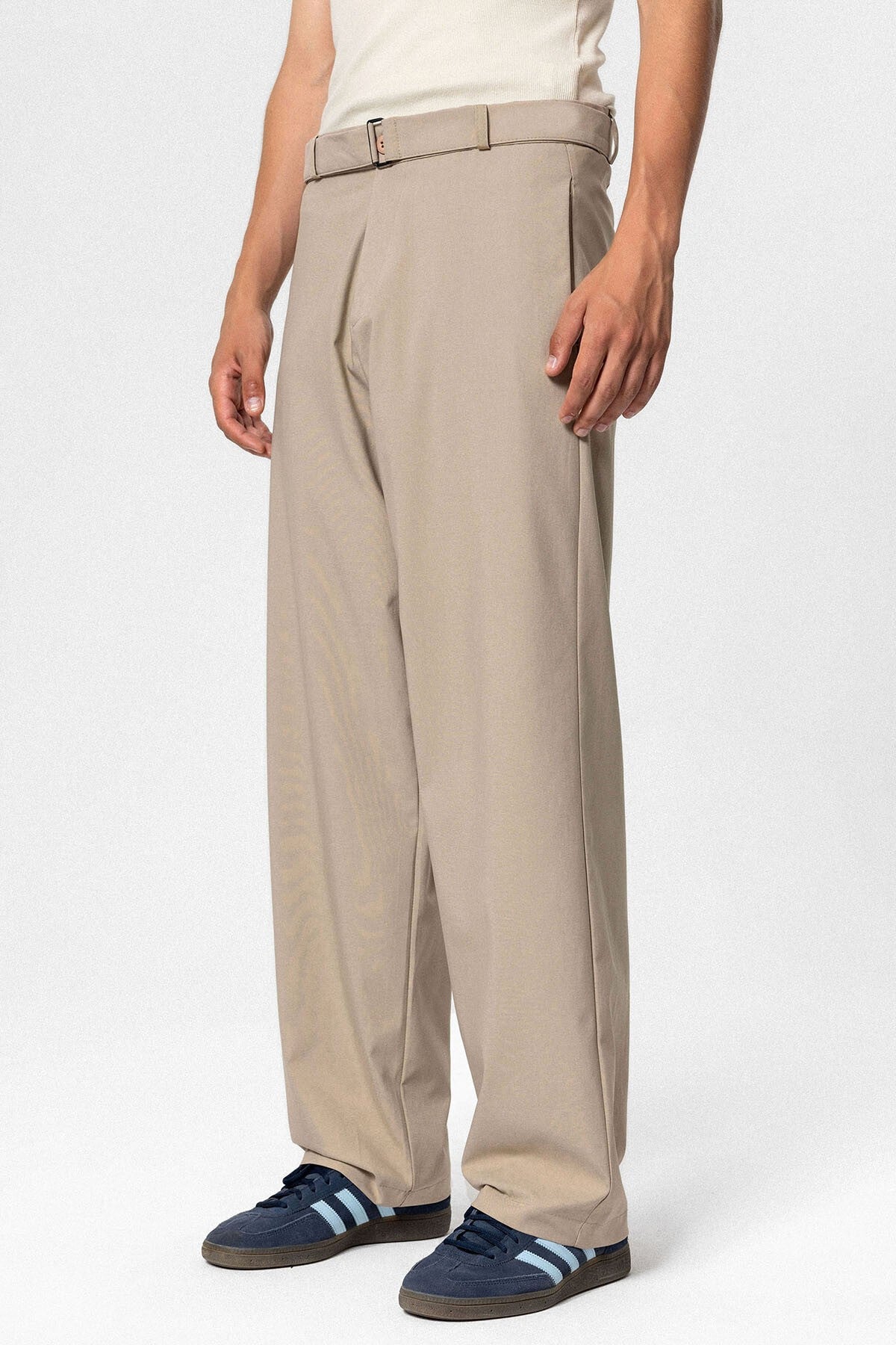 Kemerli Baggy Kumaş Pantolon