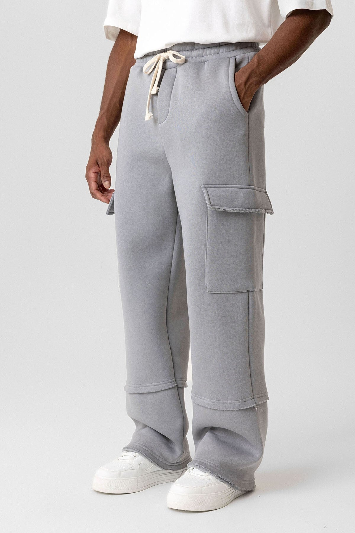 Basic Kargo Cepli Baggy Eşofman Altı