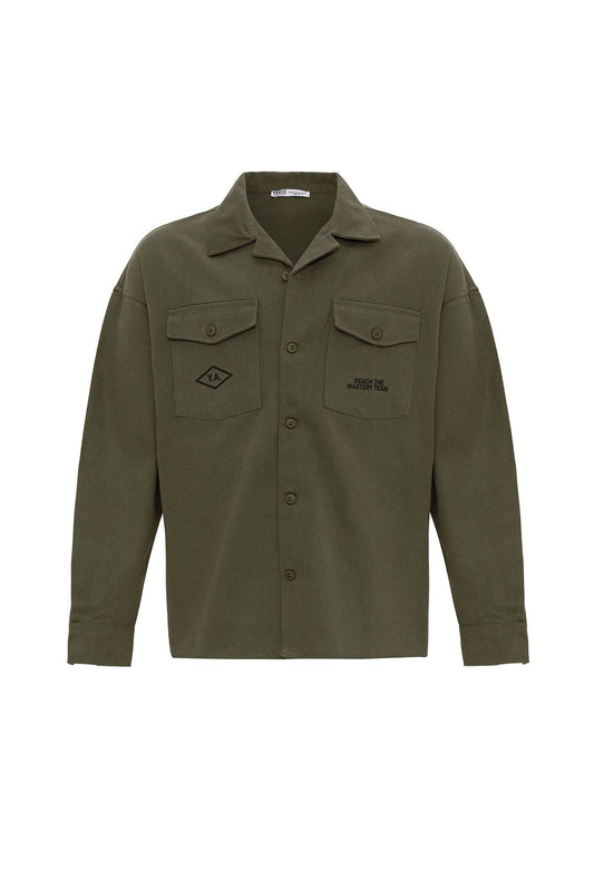 Arka Baskılı Oversize Denım Ceket