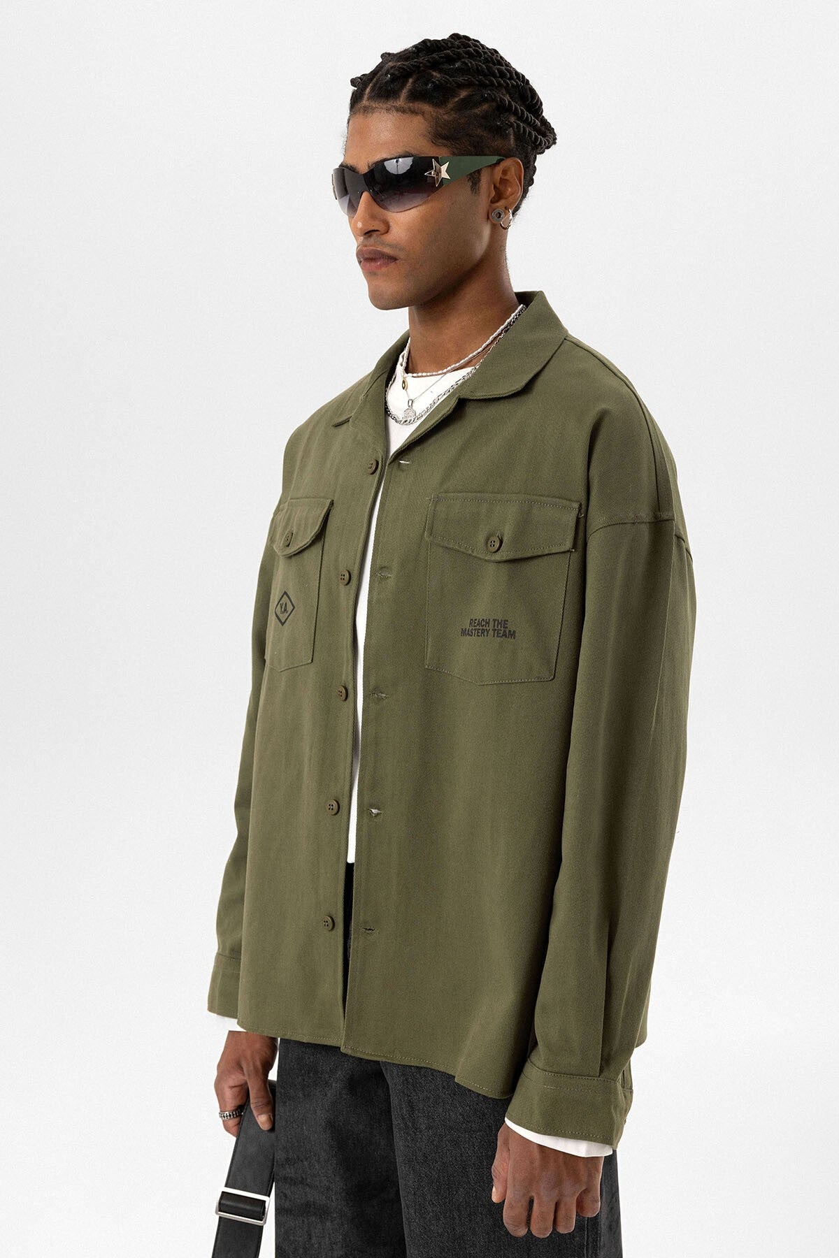 Arka Baskılı Oversize Denım Ceket