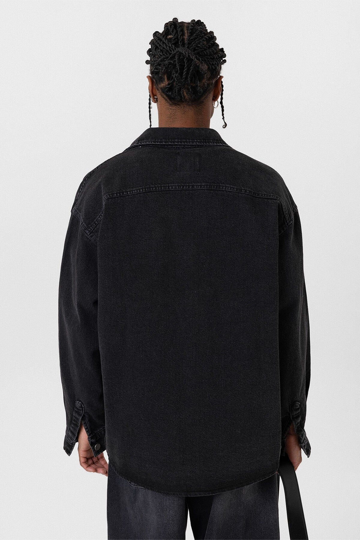 Cep Detaylı Oversize Denim Ceket
