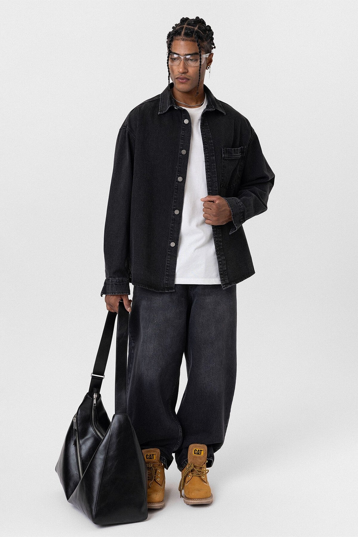 Cep Detaylı Oversize Denim Ceket