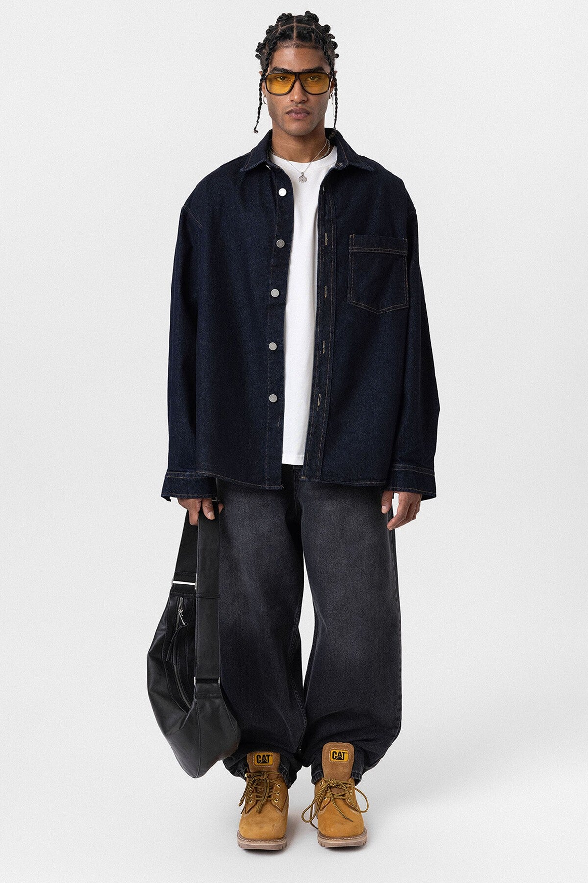 Cep Detaylı Oversize Denim Ceket