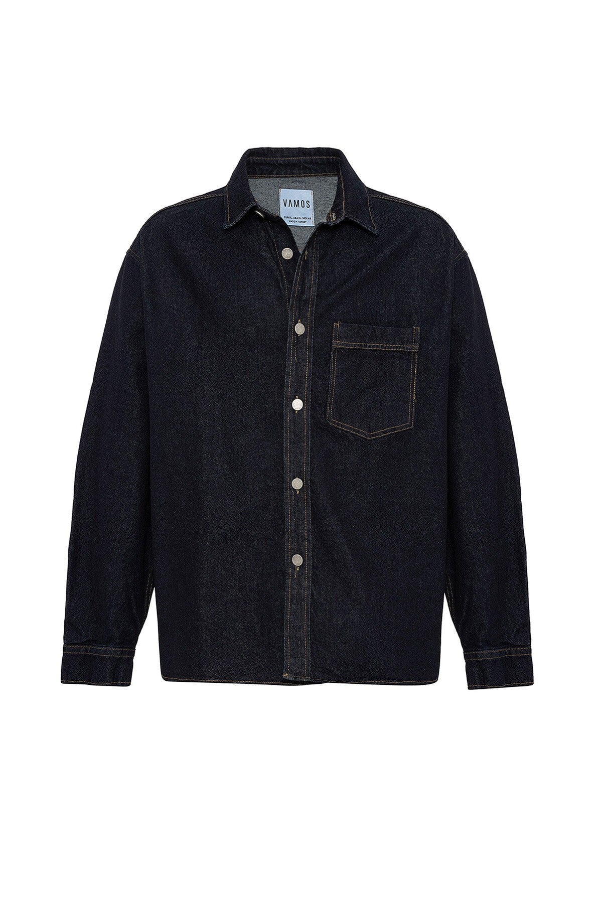 Cep Detaylı Oversize Denim Ceket