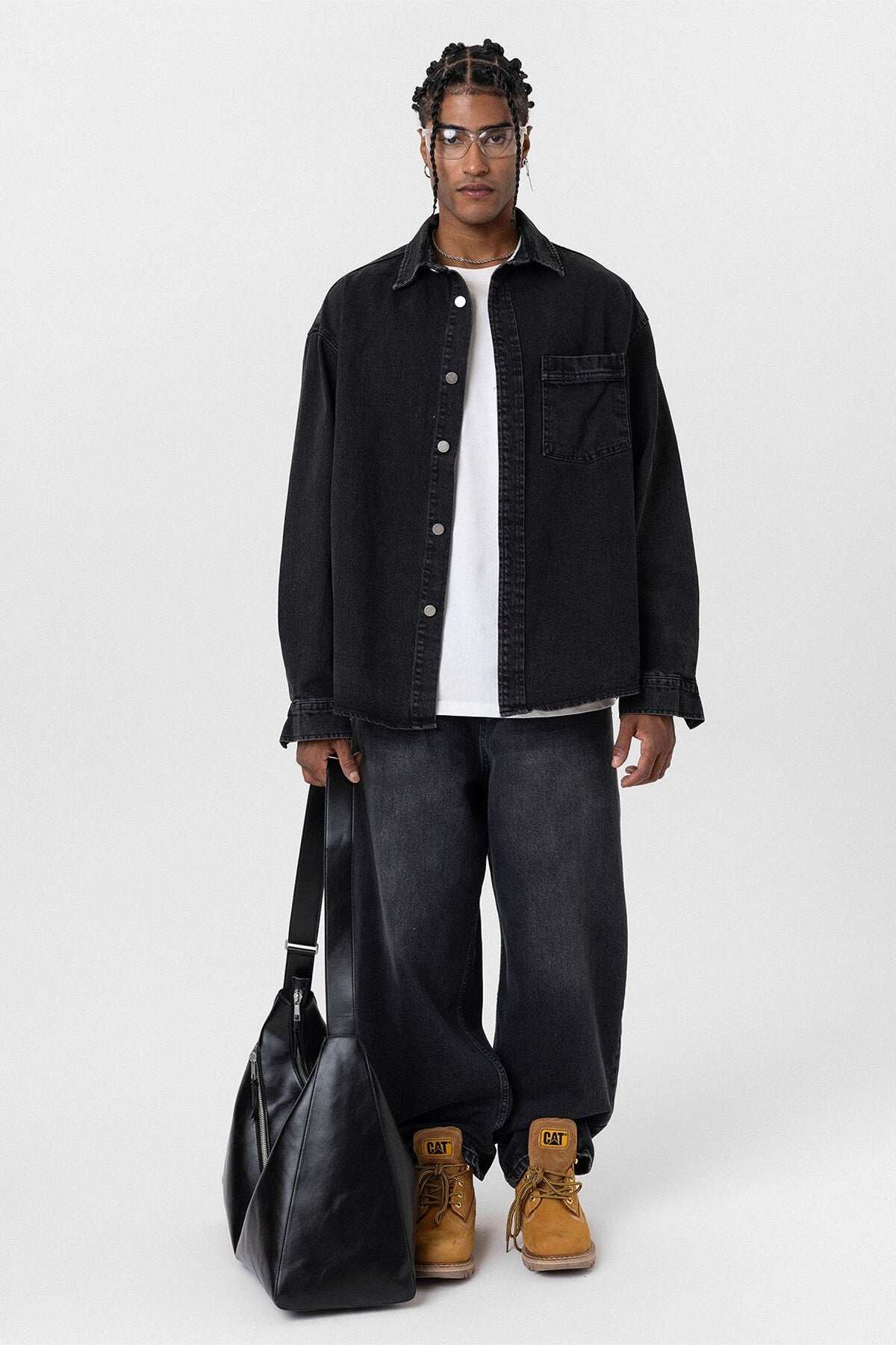 Cep Detaylı Oversize Denim Ceket