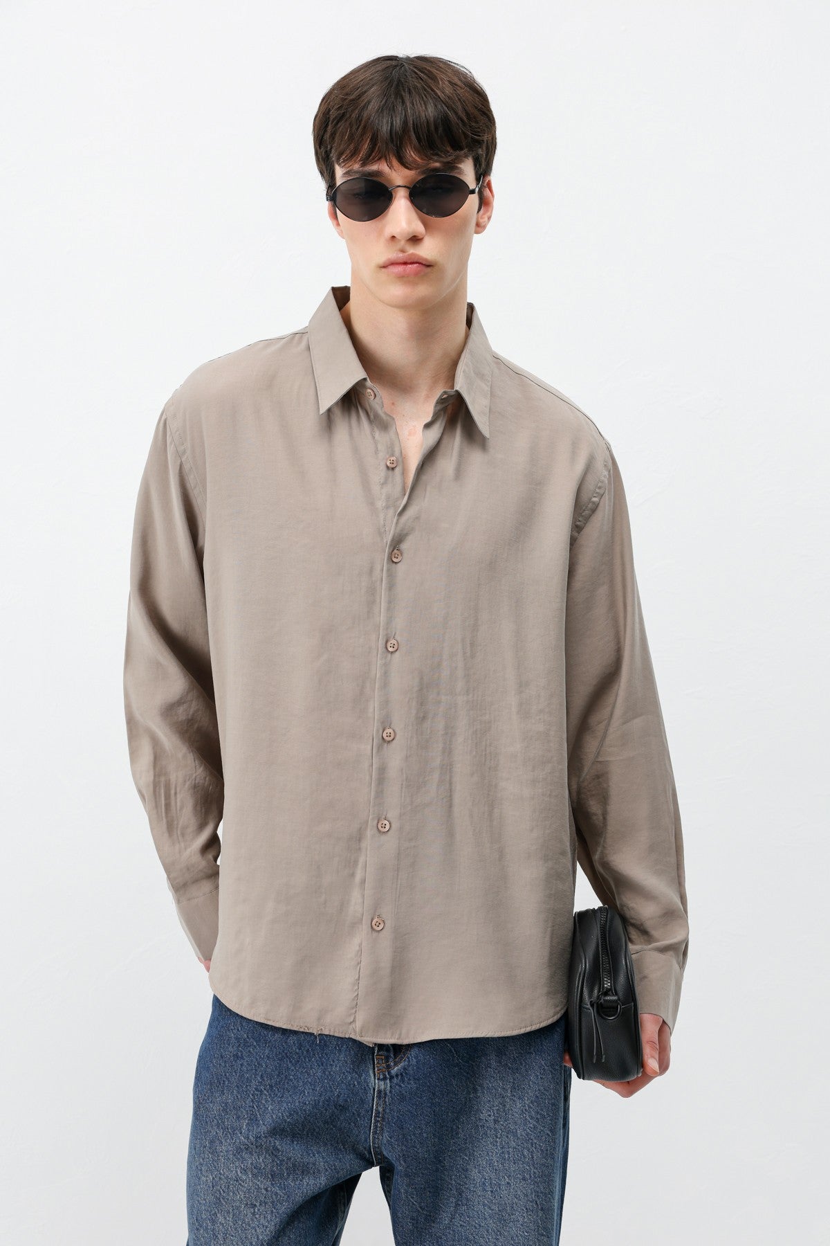 Modal Kumaş Oversize Gömlek