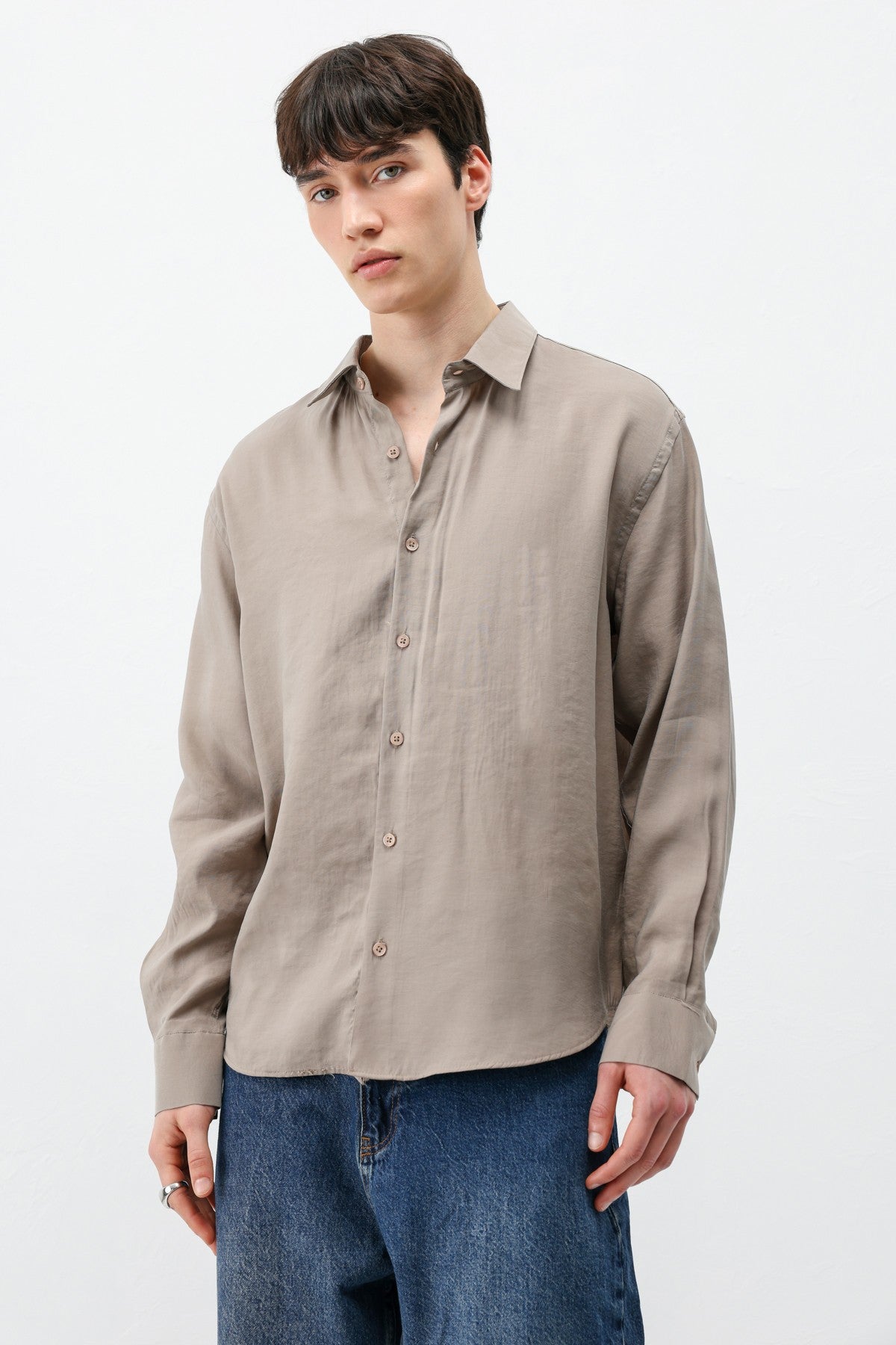 Modal Kumaş Oversize Gömlek