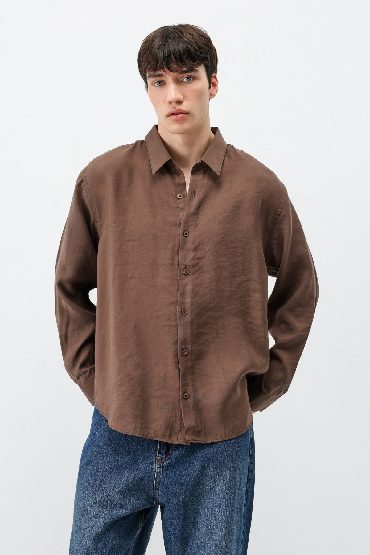 Modal Kumaş Oversize Gömlek