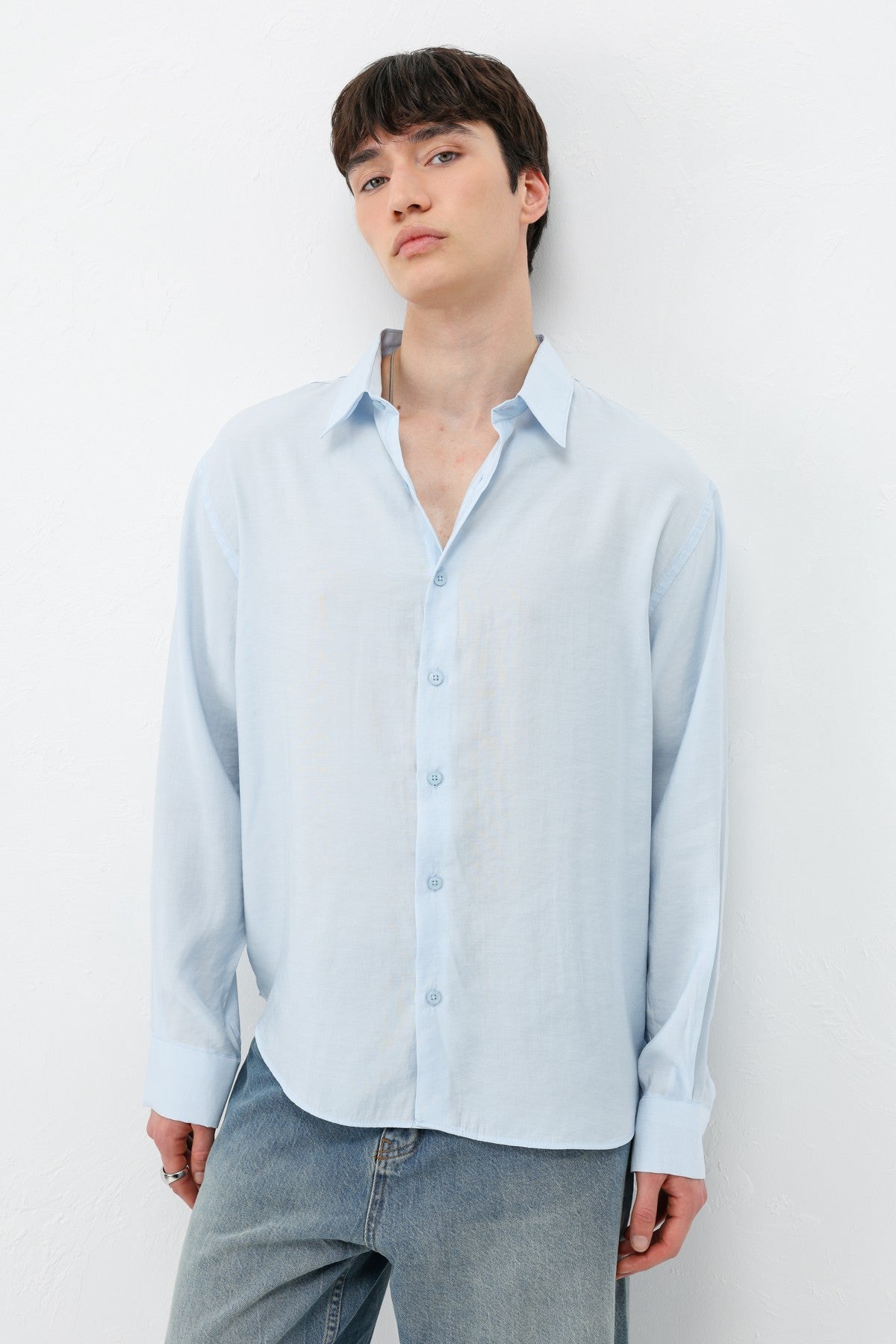 Modal Kumaş Oversize Gömlek