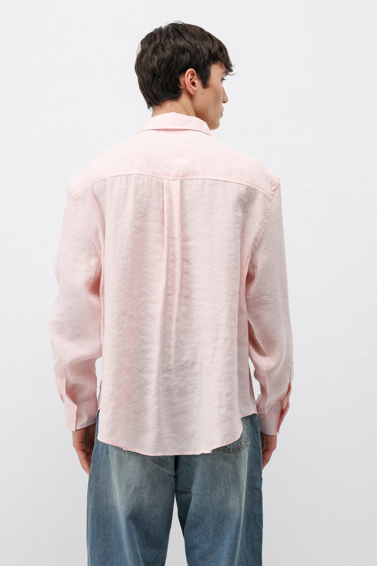 Modal Kumaş Cepli Oversize Gömlek
