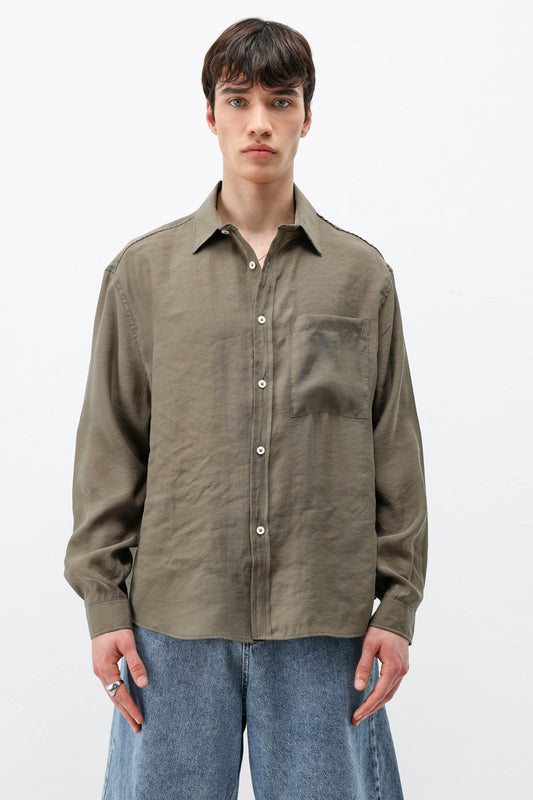 Modal Kumaş Cepli Oversize Gömlek