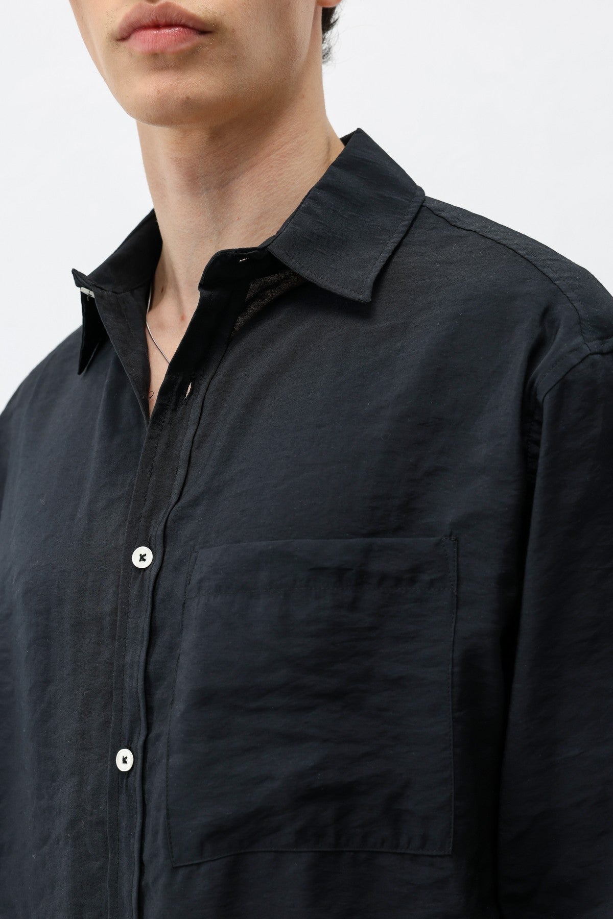 Modal Kumaş Cepli Oversize Gömlek