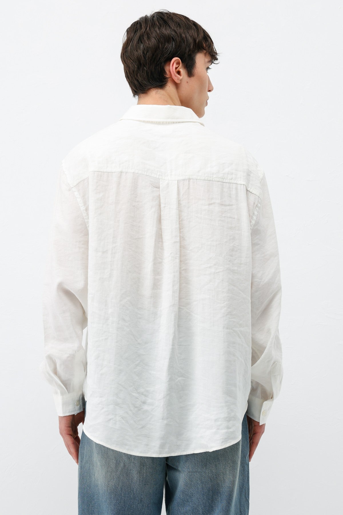 Modal Kumaş Cepli Oversize Gömlek