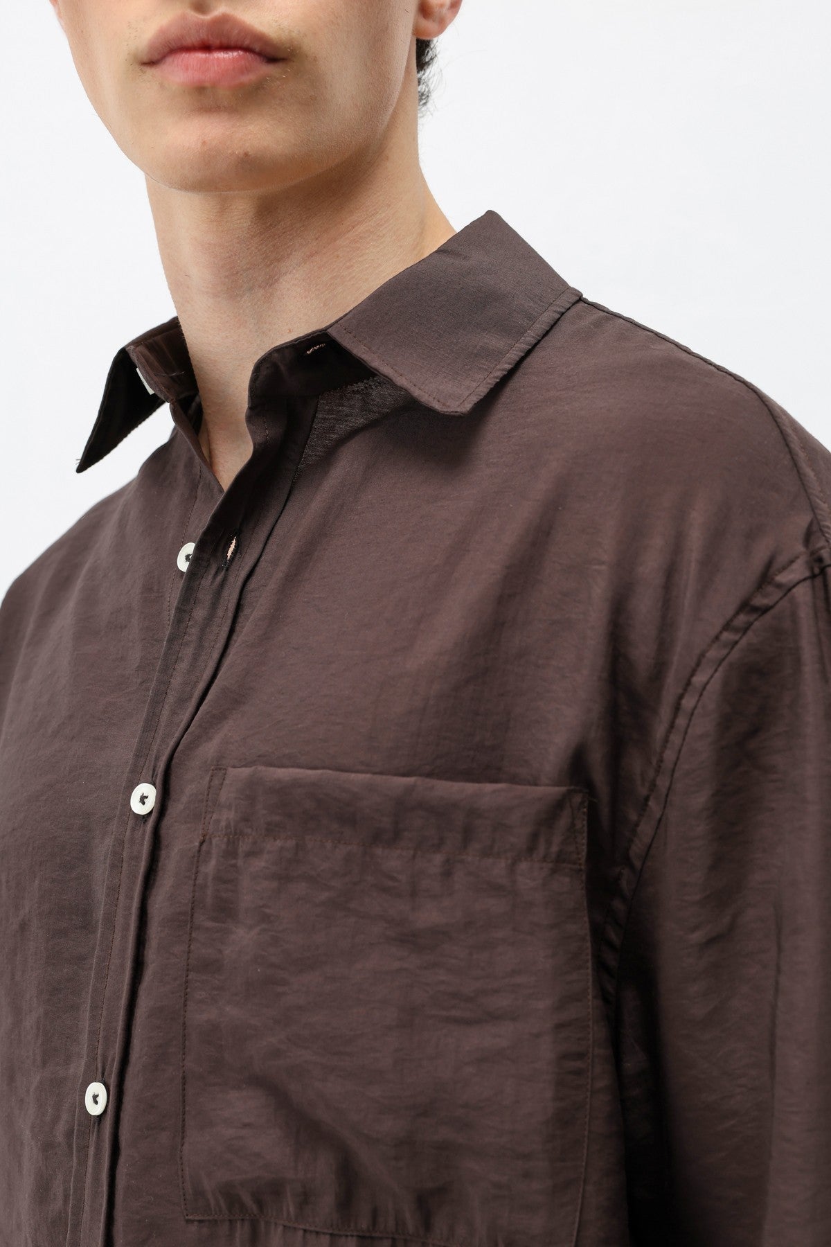 Modal Kumaş Cepli Oversize Gömlek