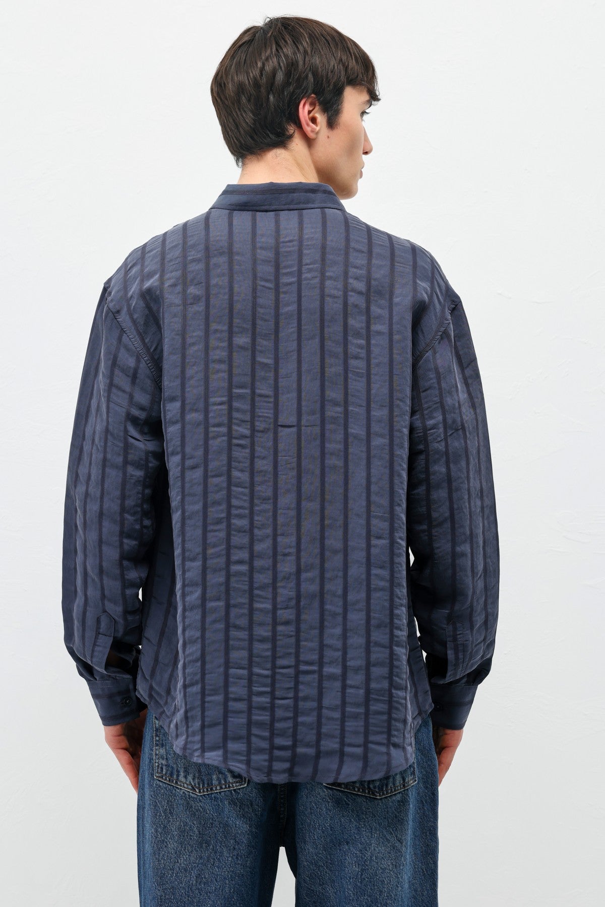 Çizgili Oversize Gömlek