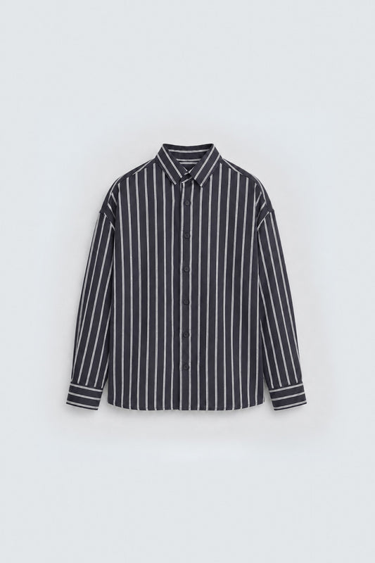 Çizgili Oversize Gömlek