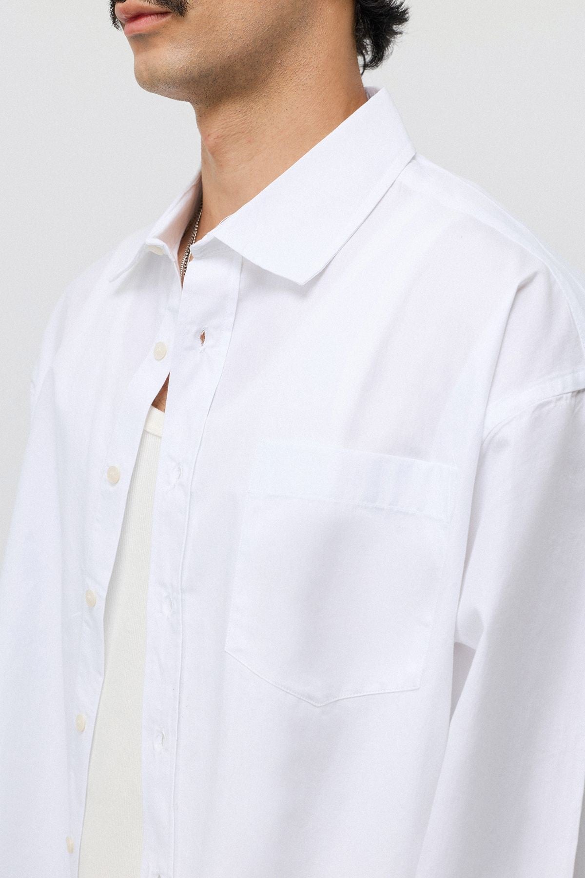 Keten Boxy Fit Crop Gömlek