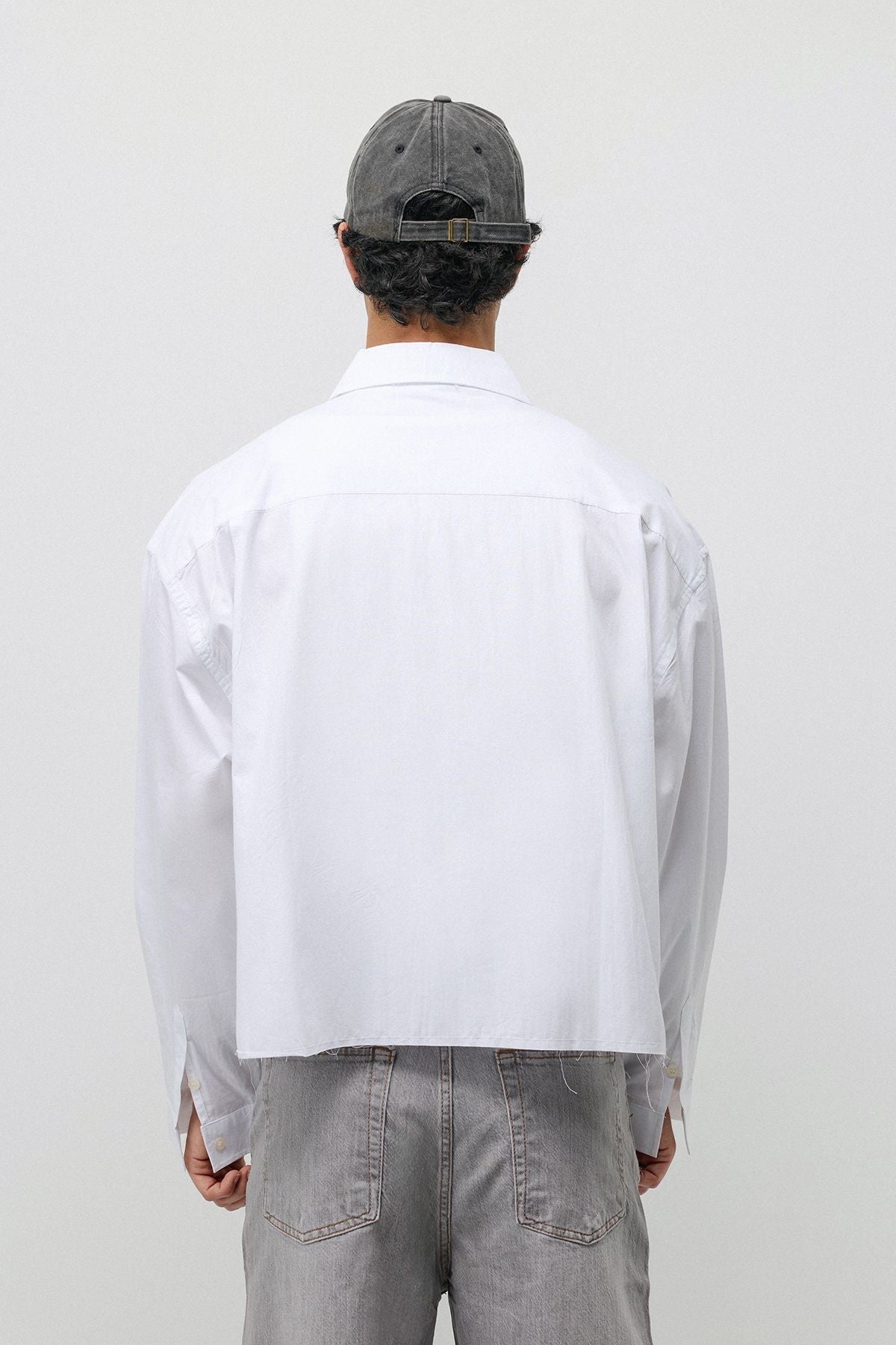 Keten Boxy Fit Crop Gömlek