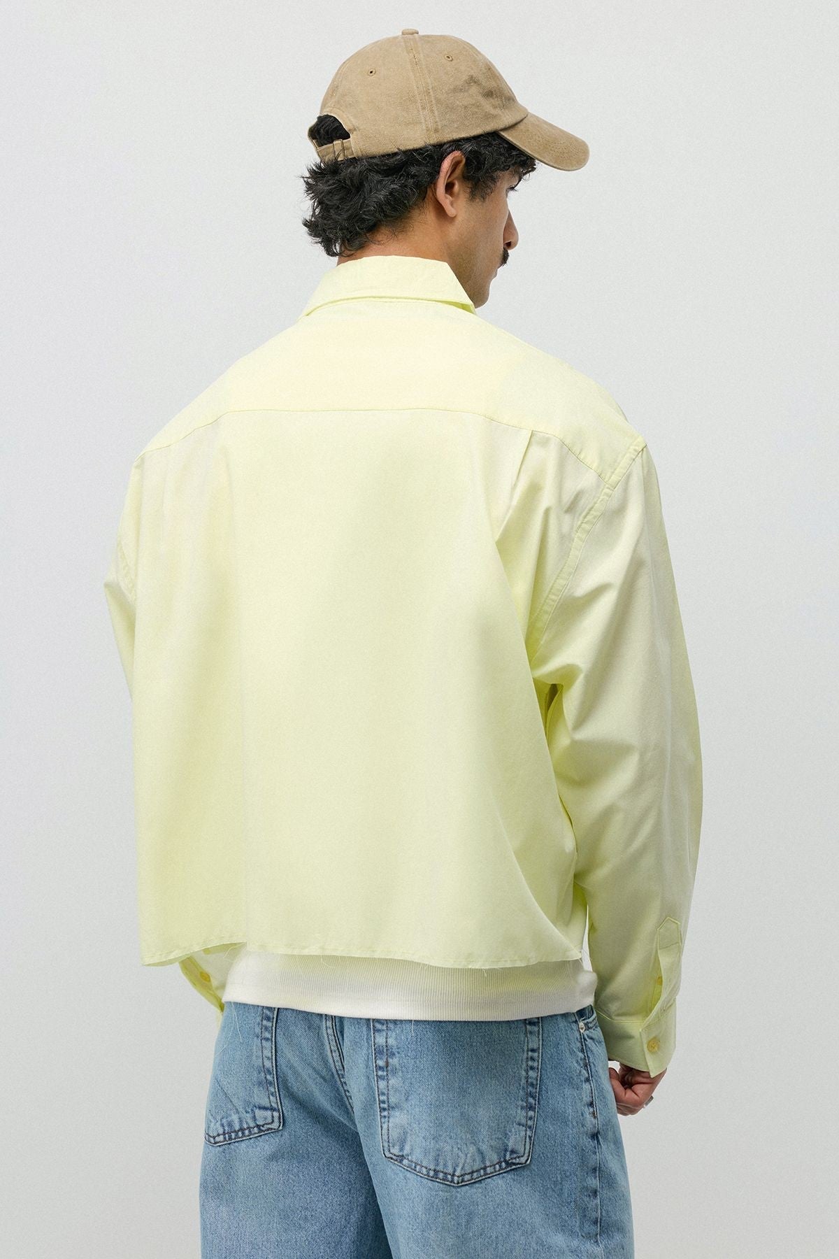 Keten Boxy Fit Crop Gömlek