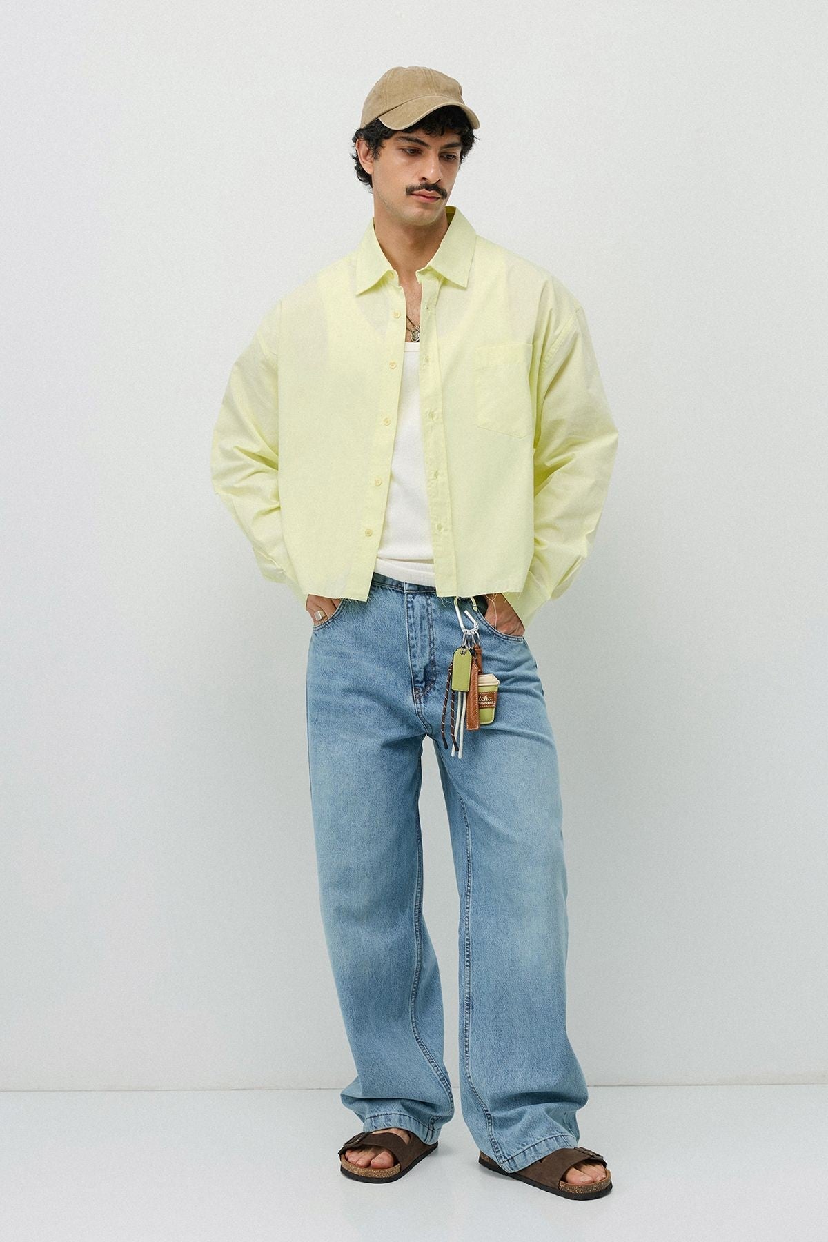 Keten Boxy Fit Crop Gömlek