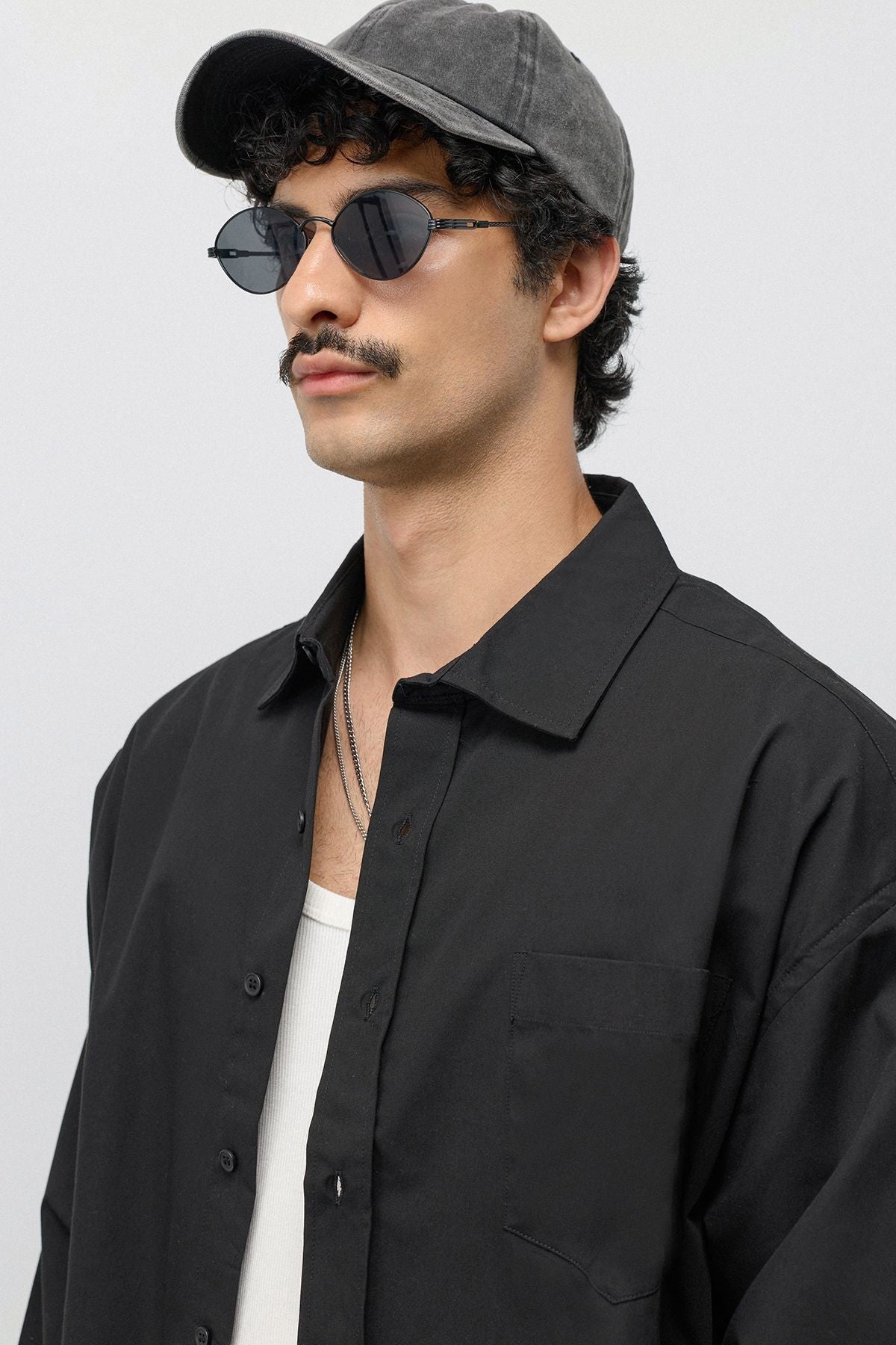 Keten Boxy Fit Crop Gömlek