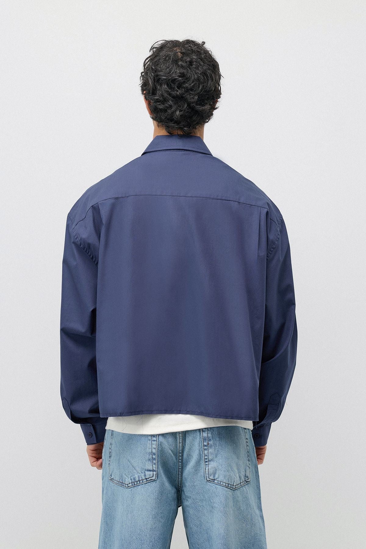Keten Boxy Fit Crop Gömlek