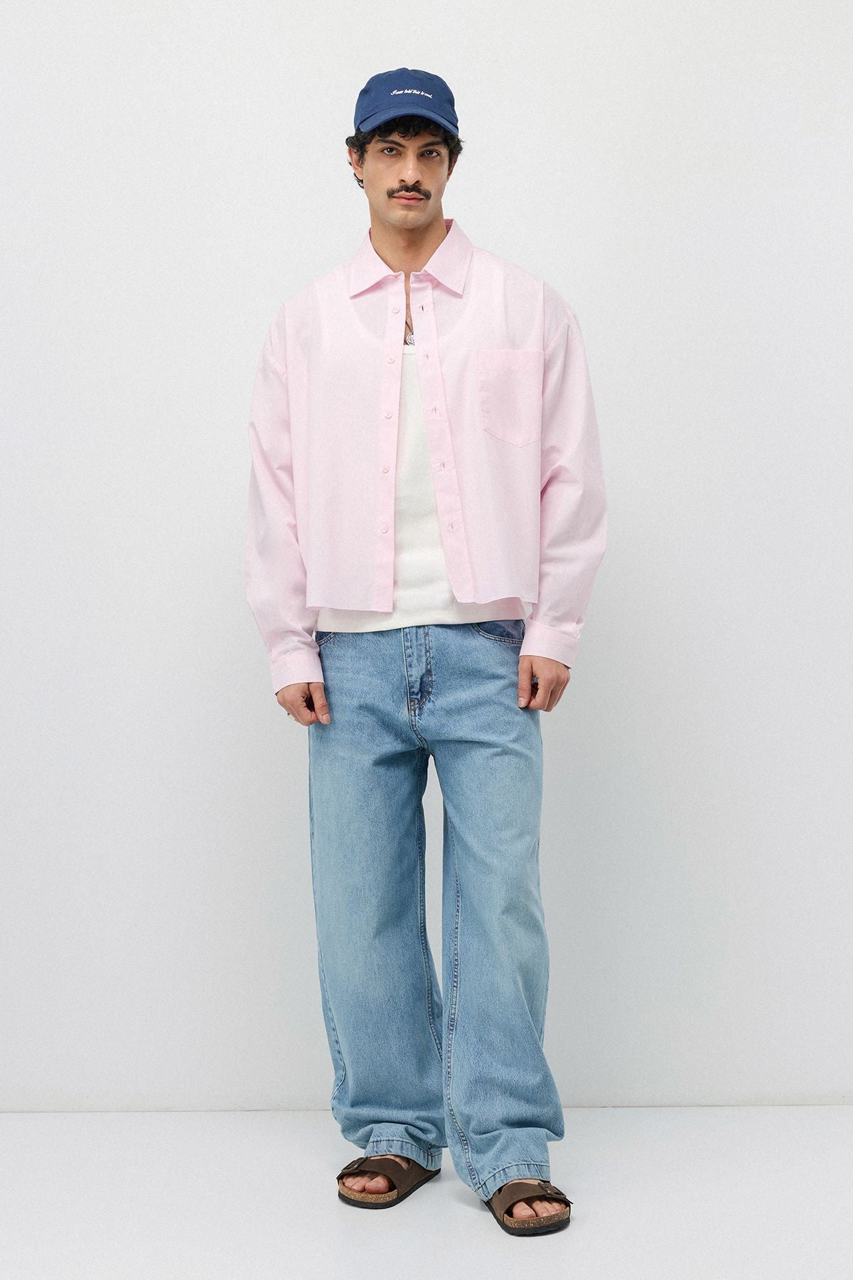 Keten Boxy Fit Crop Gömlek