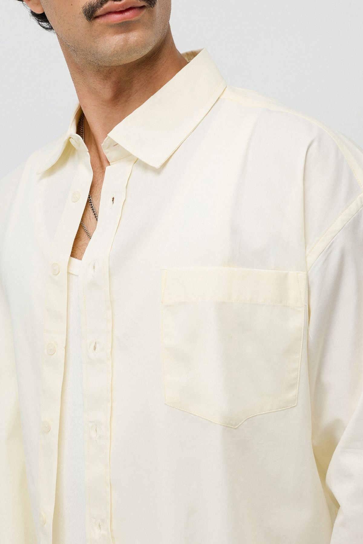 Keten Boxy Fit Crop Gömlek