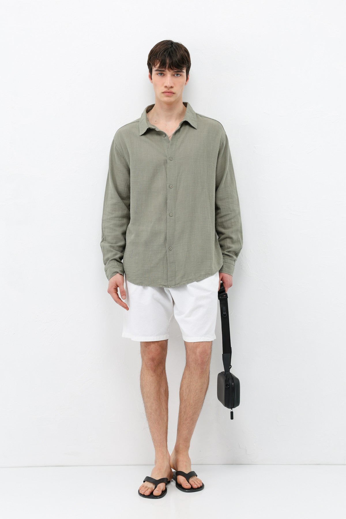 Basic Keten Oversize Gömlek