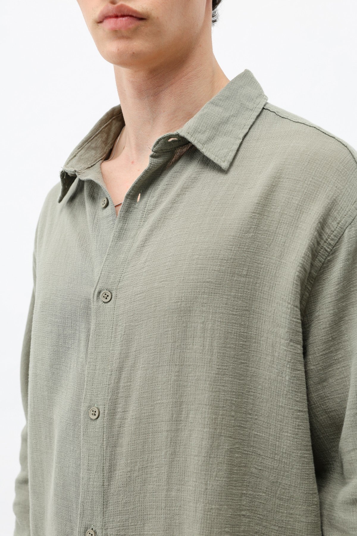Basic Keten Oversize Gömlek