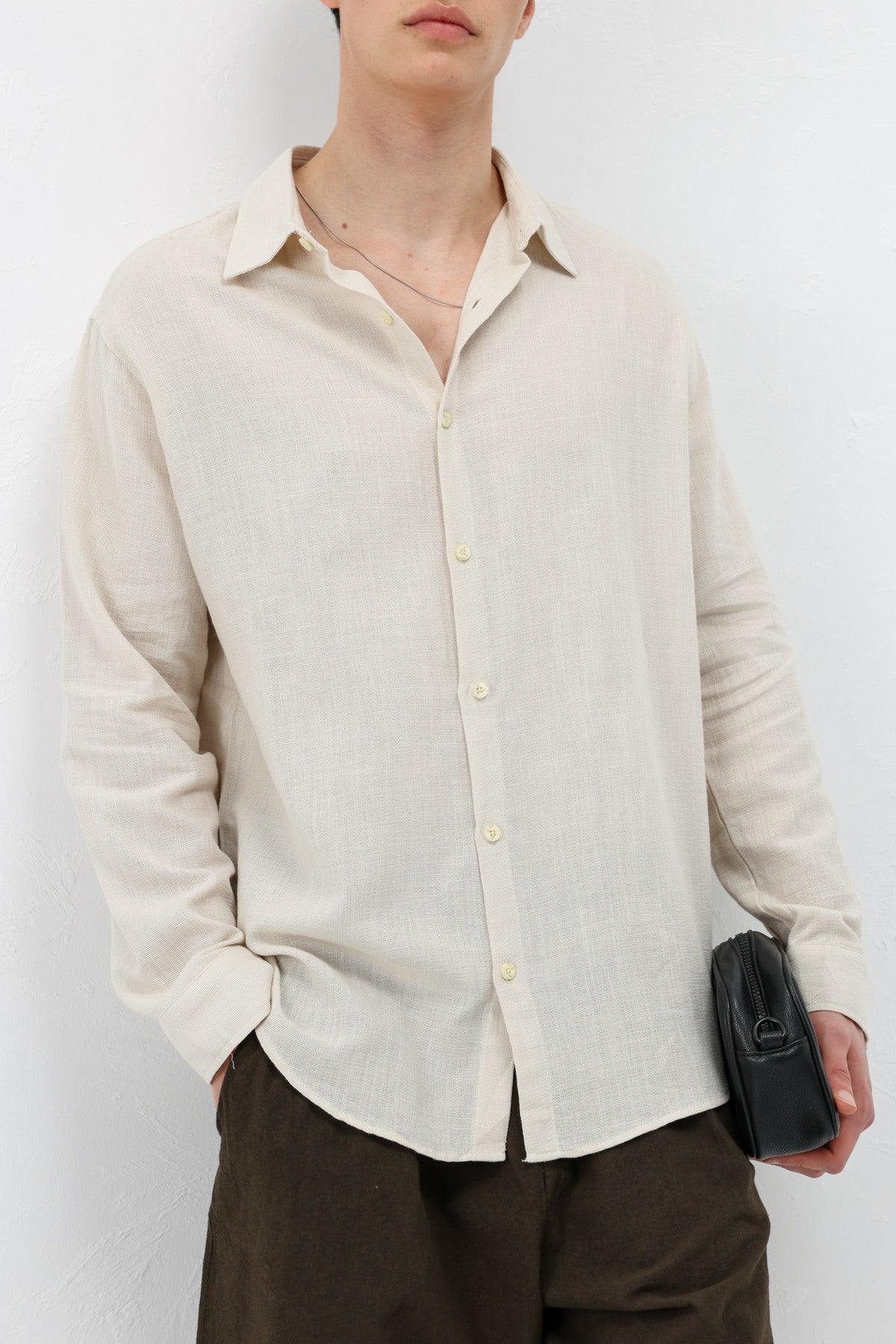 Basic Keten Oversize Gömlek