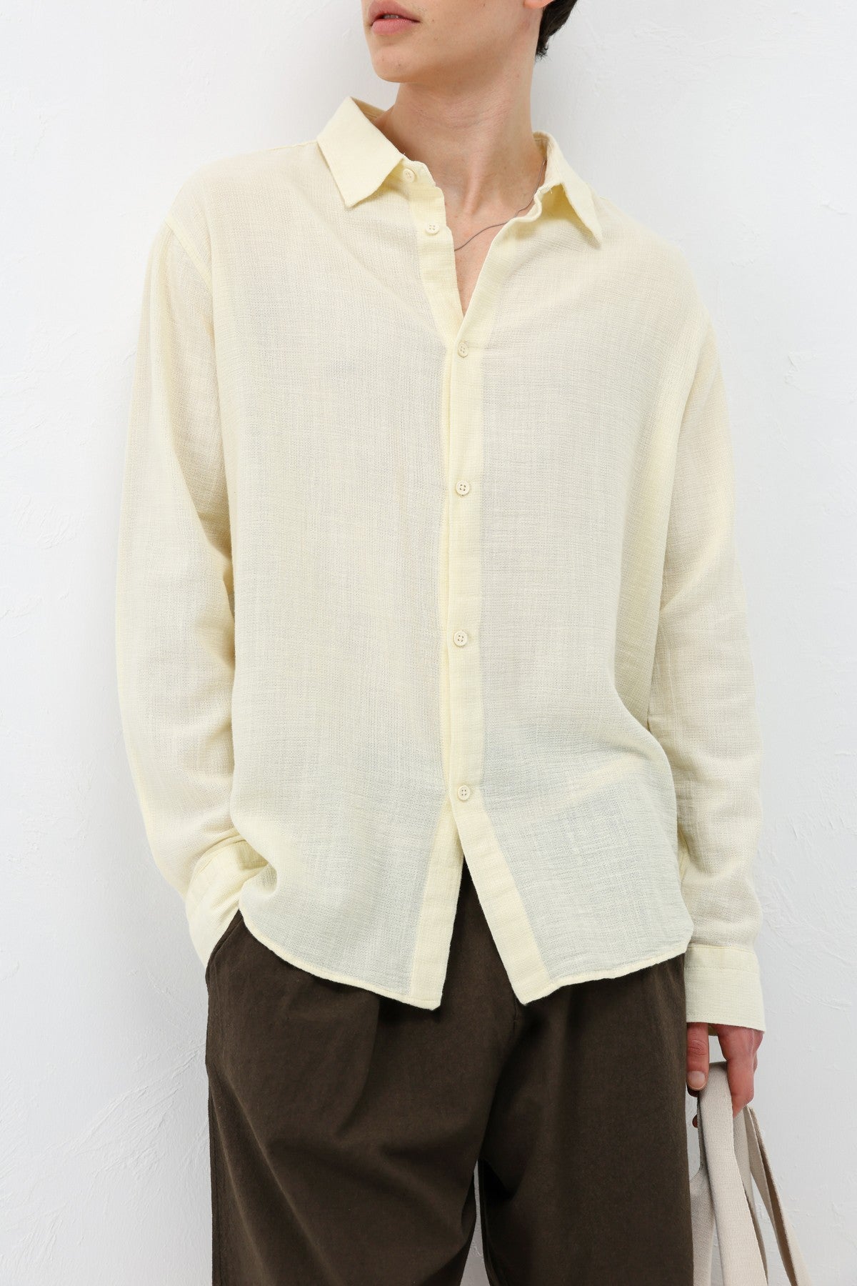 Basic Keten Oversize Gömlek