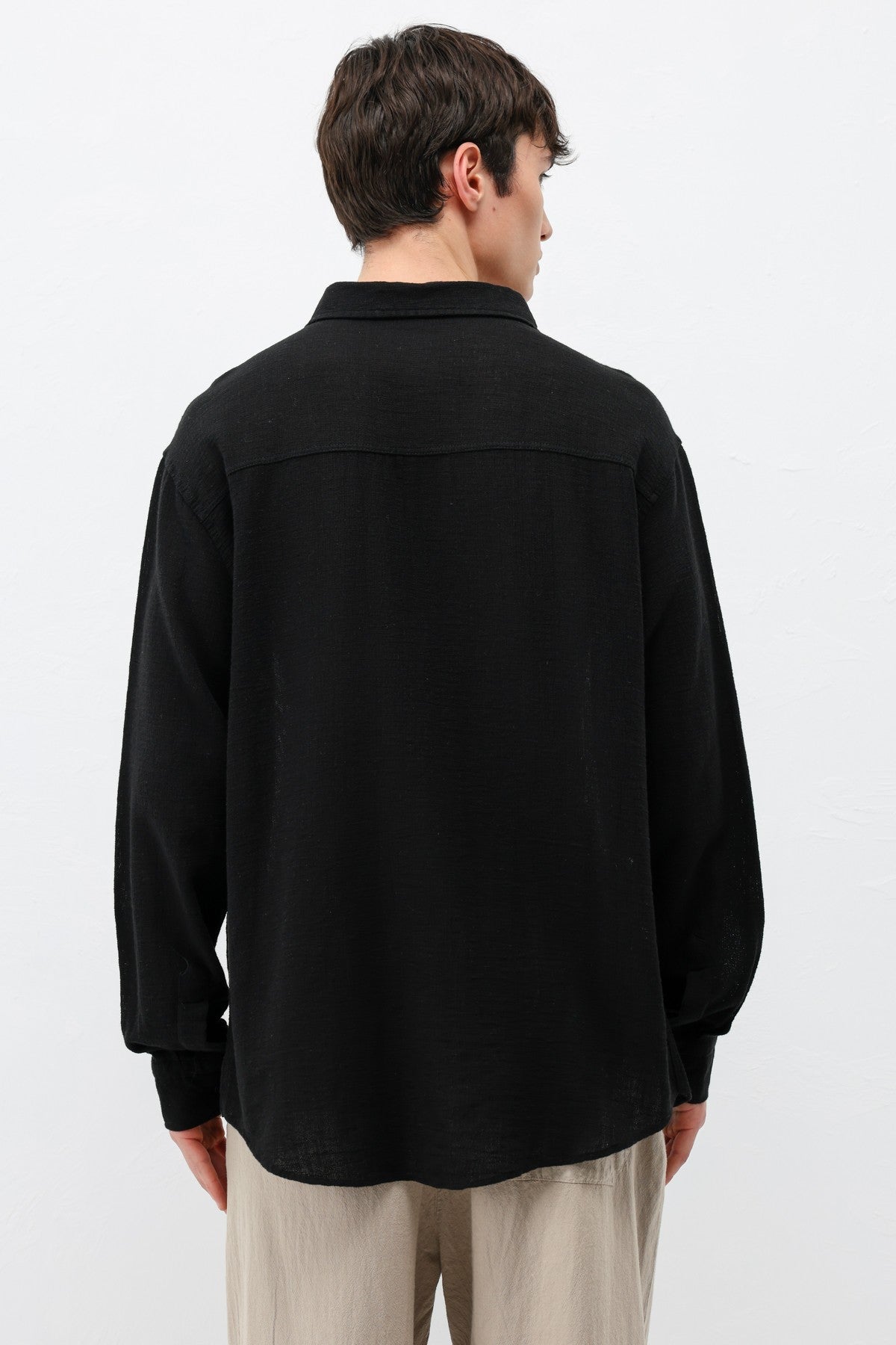Basic Keten Oversize Gömlek