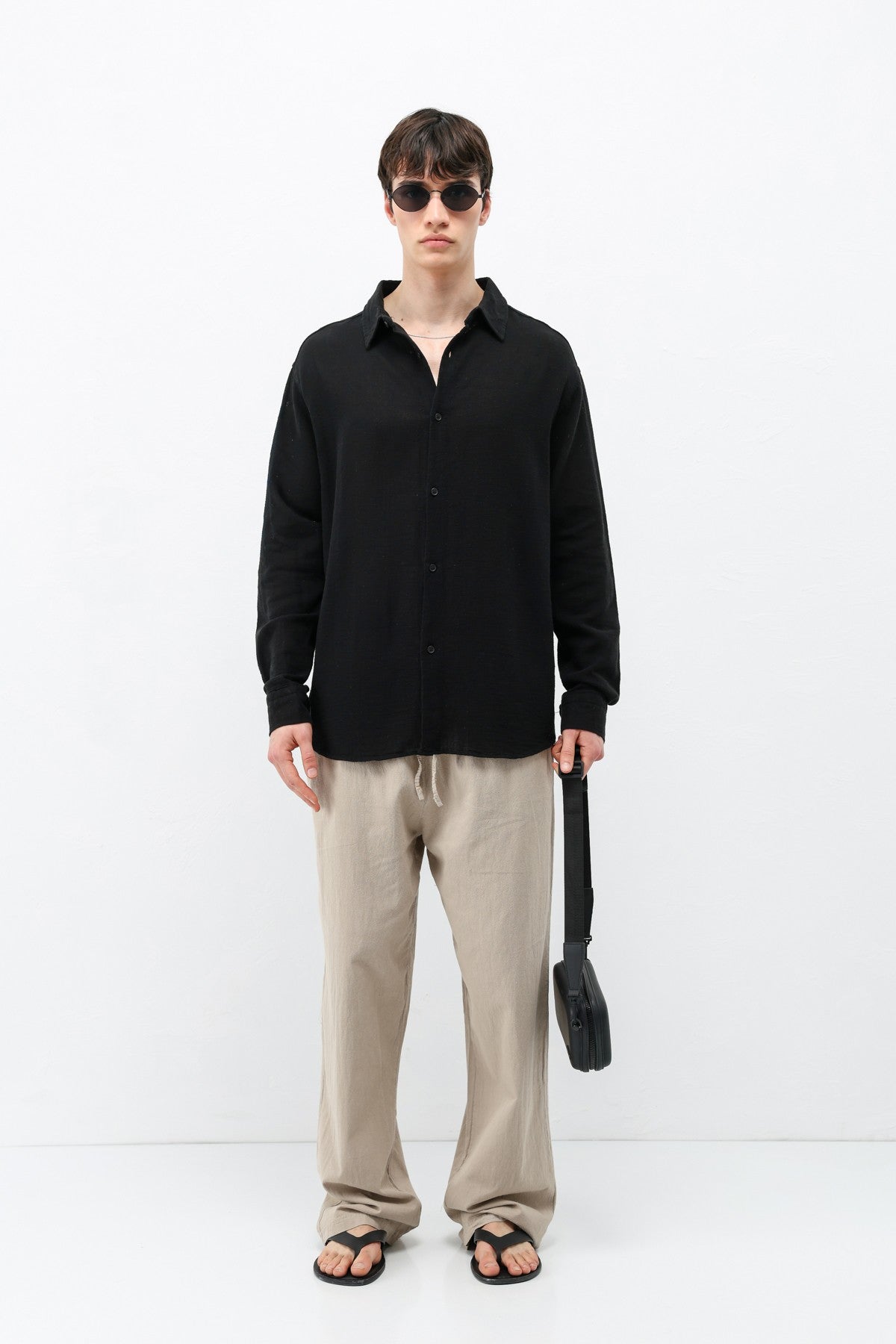 Basic Keten Oversize Gömlek