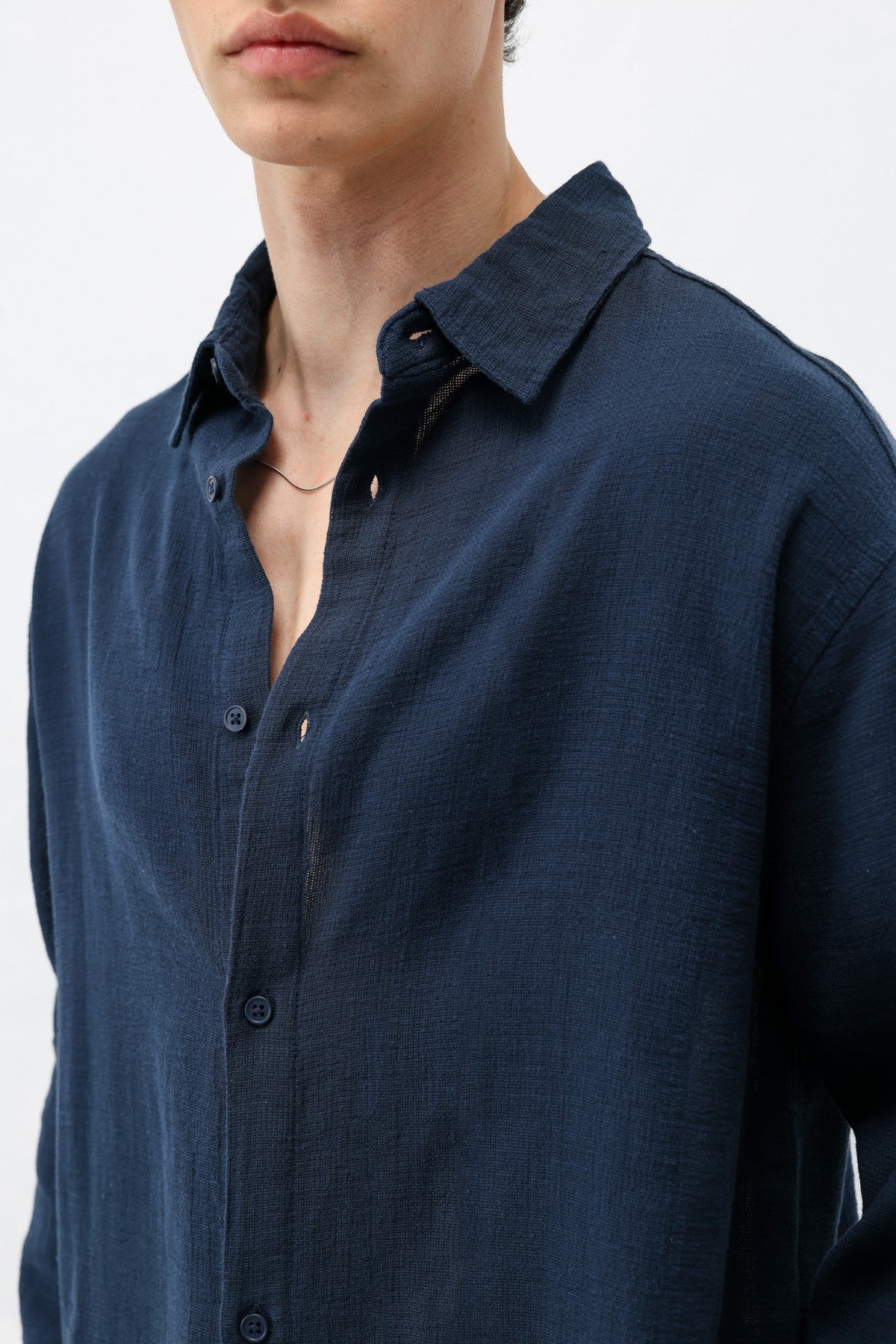 Basic Keten Oversize Gömlek