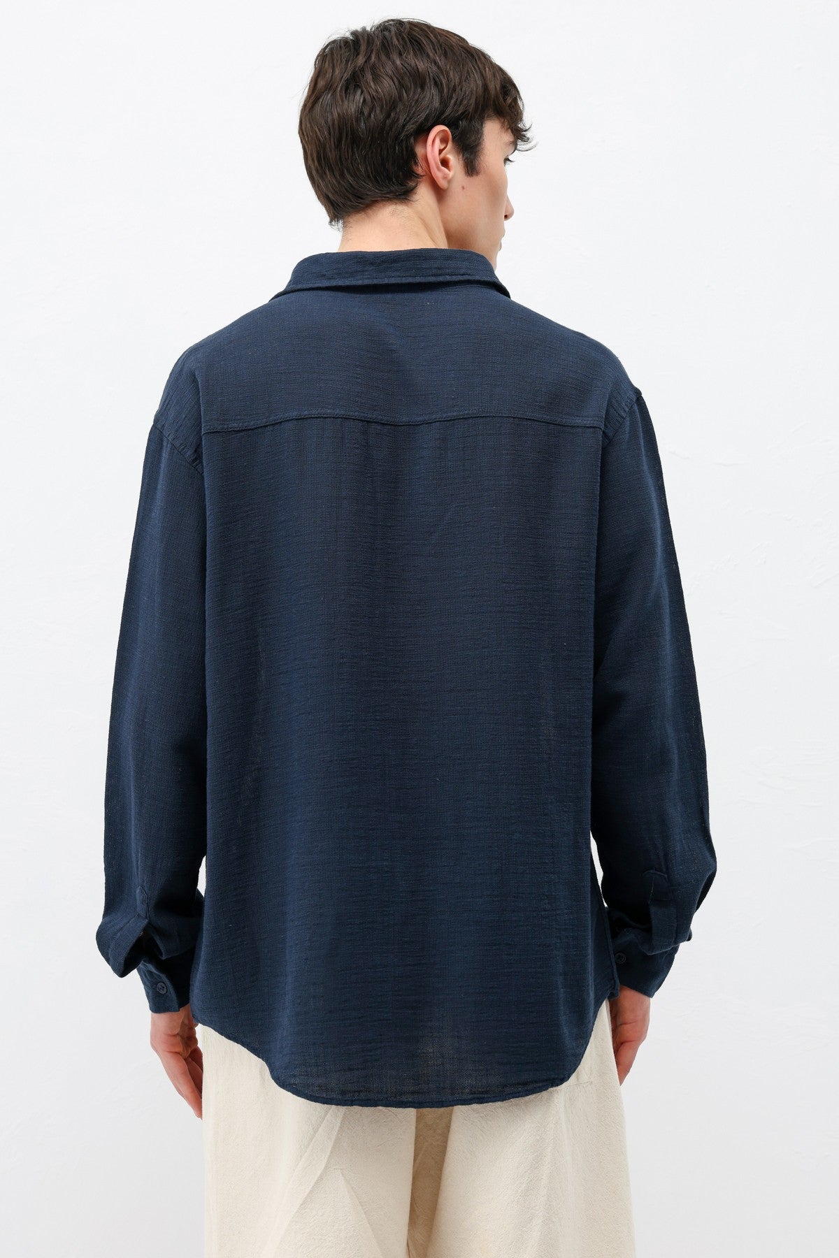 Basic Keten Oversize Gömlek