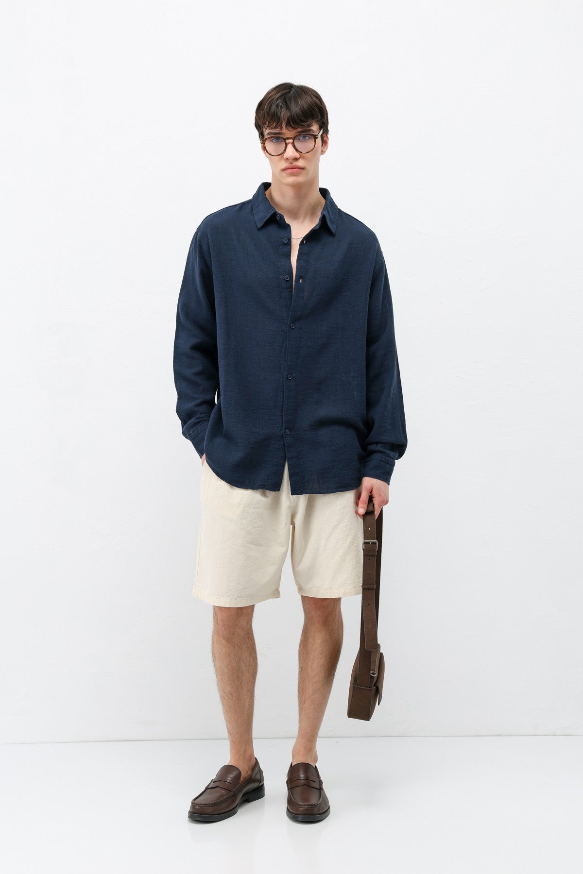 Basic Keten Oversize Gömlek