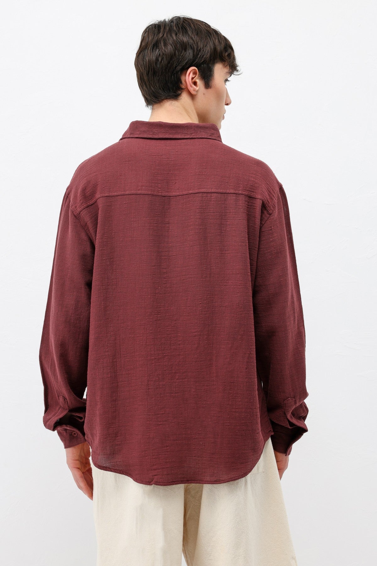 Basic Keten Oversize Gömlek