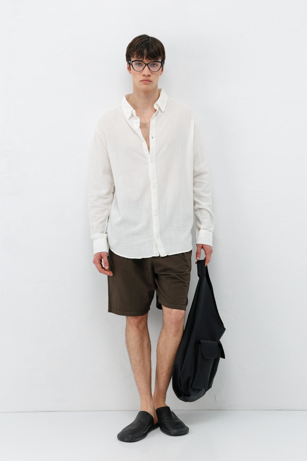 Basic Keten Oversize Gömlek
