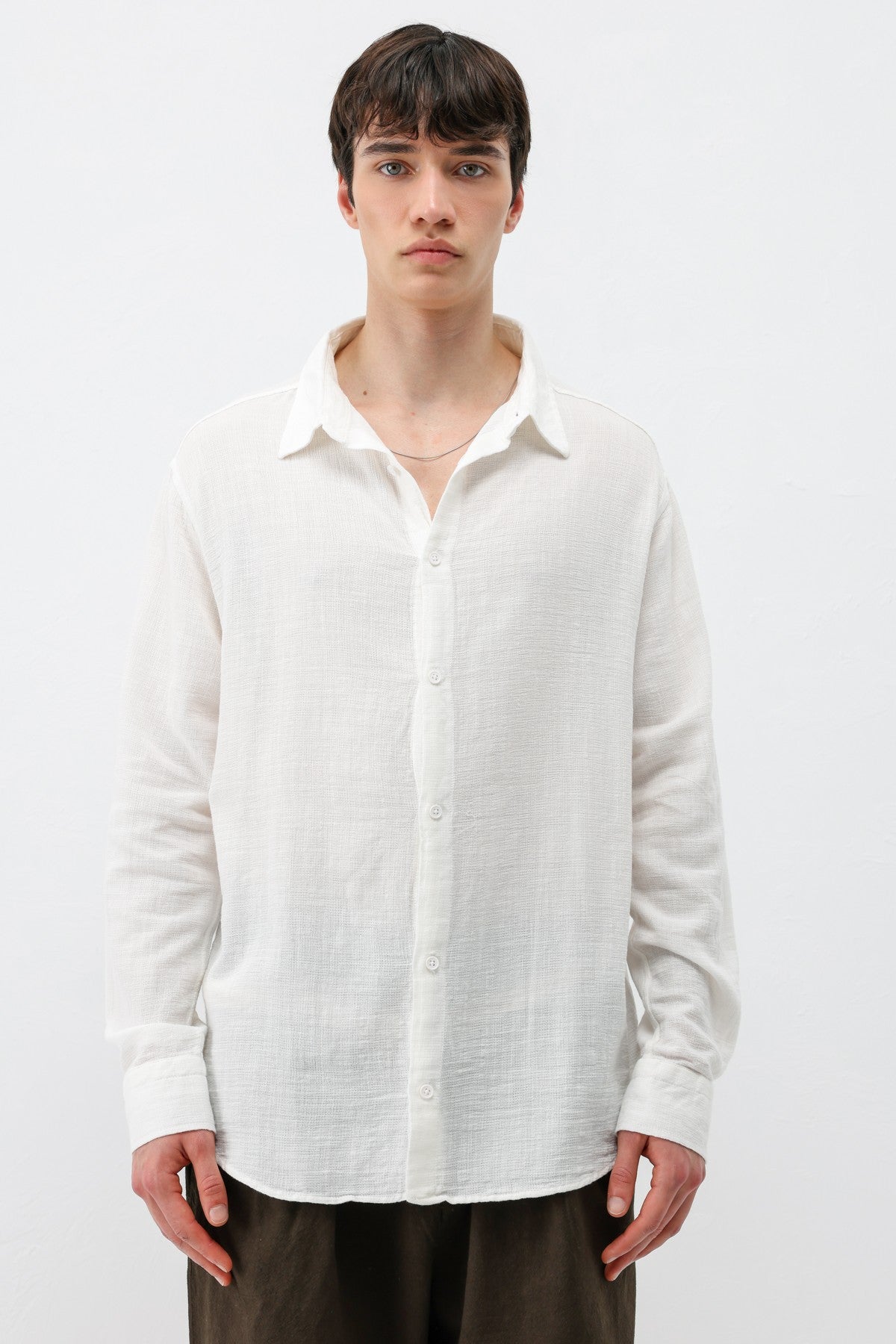 Basic Keten Oversize Gömlek
