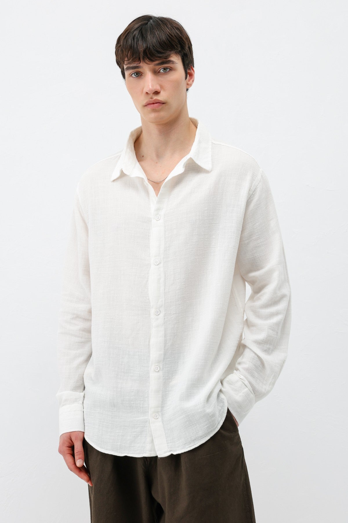 Basic Keten Oversize Gömlek
