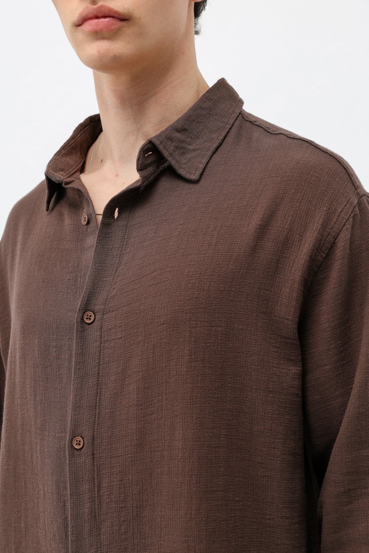 Basic Keten Oversize Gömlek