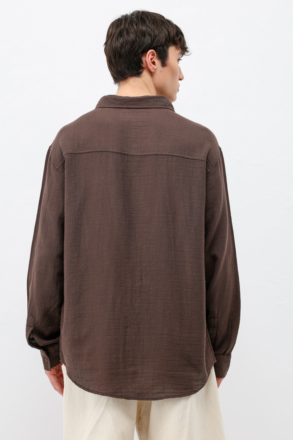 Basic Keten Oversize Gömlek