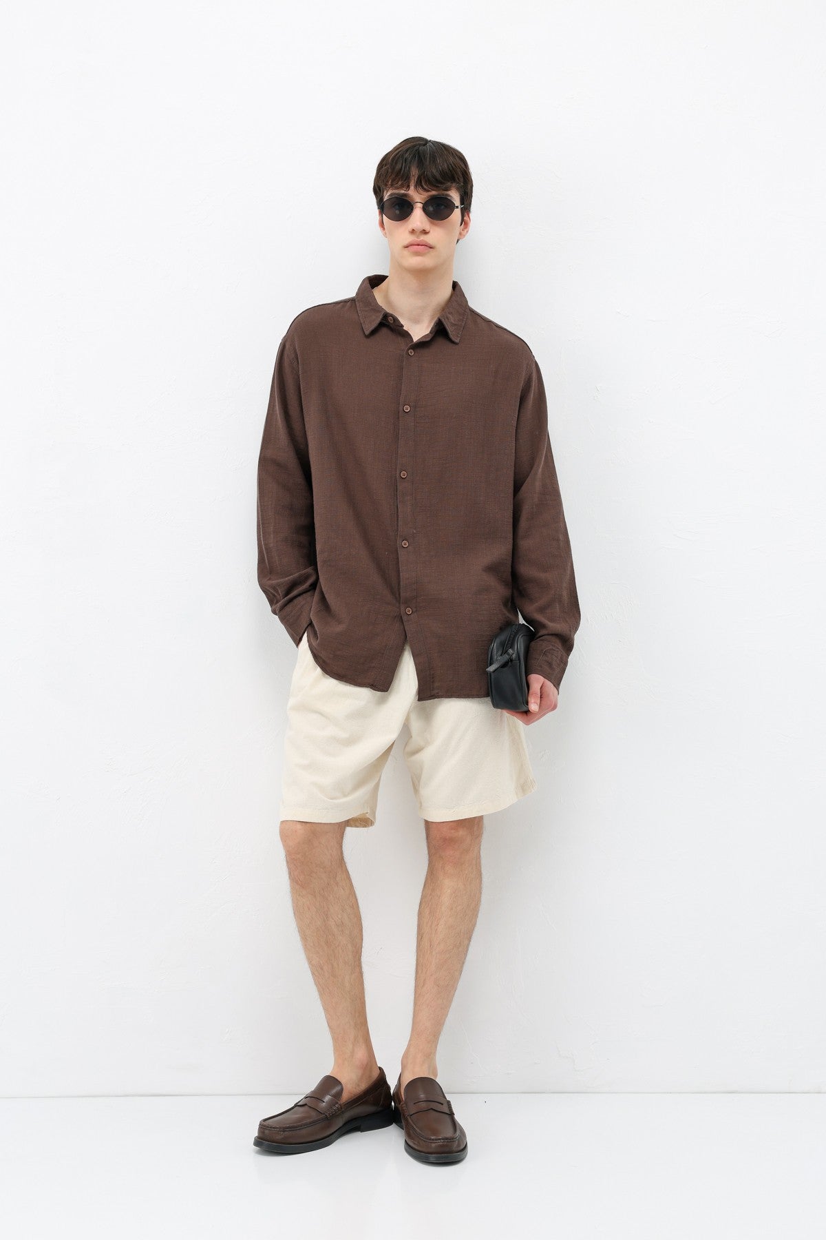 Basic Keten Oversize Gömlek