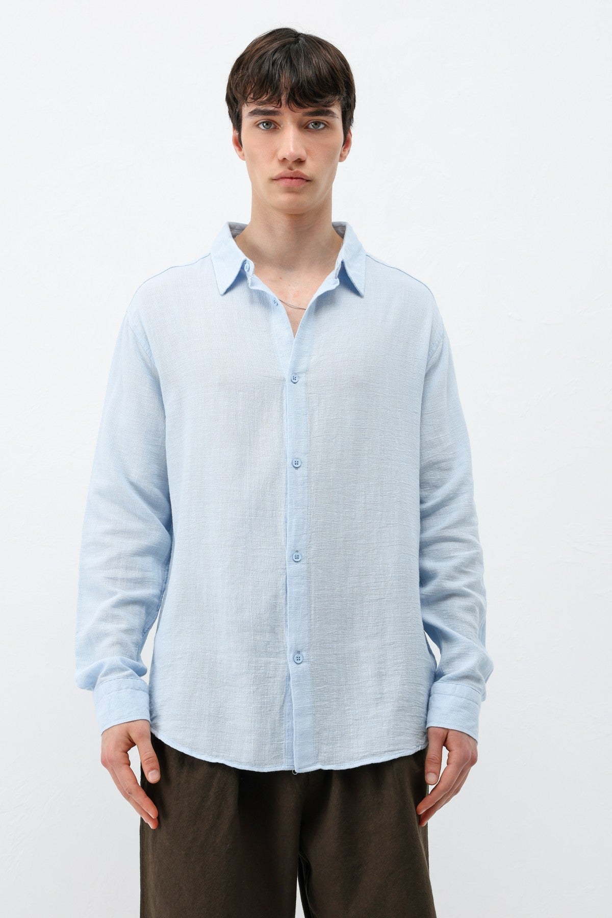 Basic Keten Oversize Gömlek