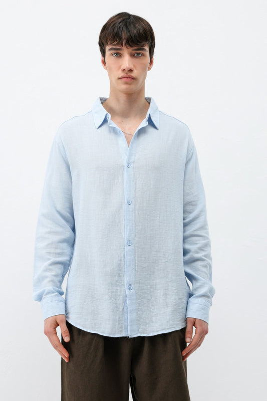 Basic Keten Oversize Gömlek
